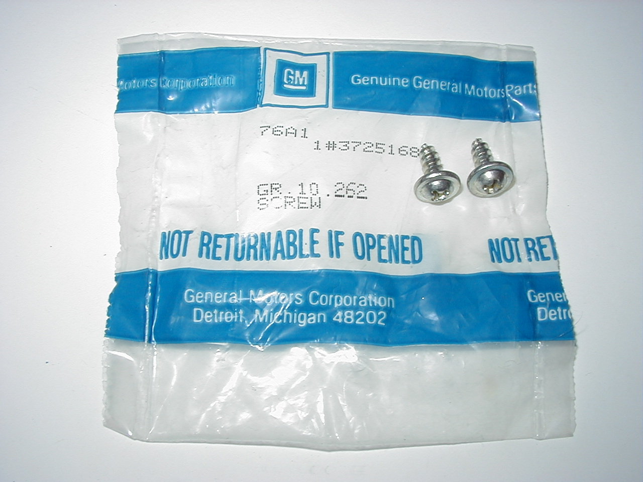 Glove Box Lock Stricker Screws, NOS 63-67 2pcs